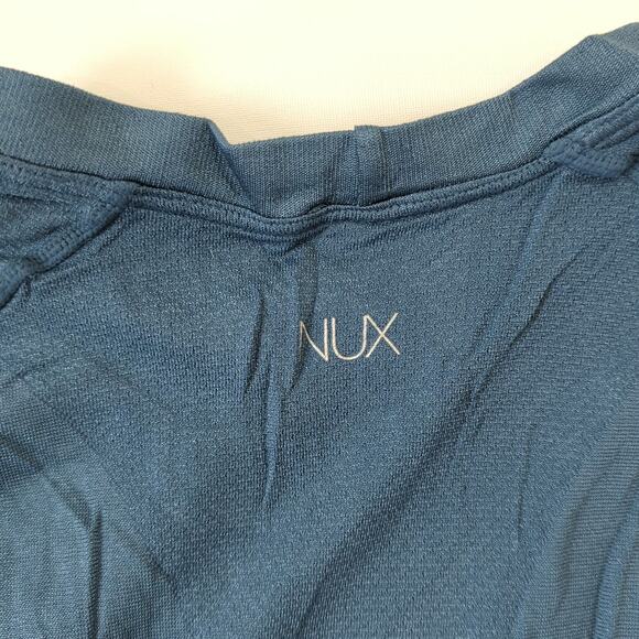 Nux Women's Top Mesh Breathable Size Medium Blue Long Sleeve Made in USA Shirt - Picture 2 of 5